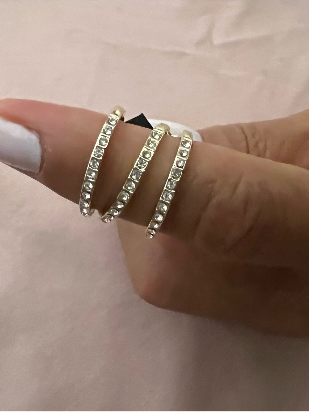 Crystal Triple-Row Ring  NWT  beautiful
